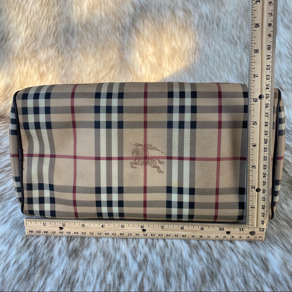 Burberry Bowling Bag Haycheck Chester Boston Satchel - Picture 17 of 17